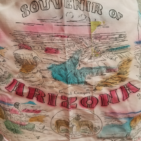 Vintage Pink Souvenir of Arizona Ruffled Apron - Picture 8 of 9